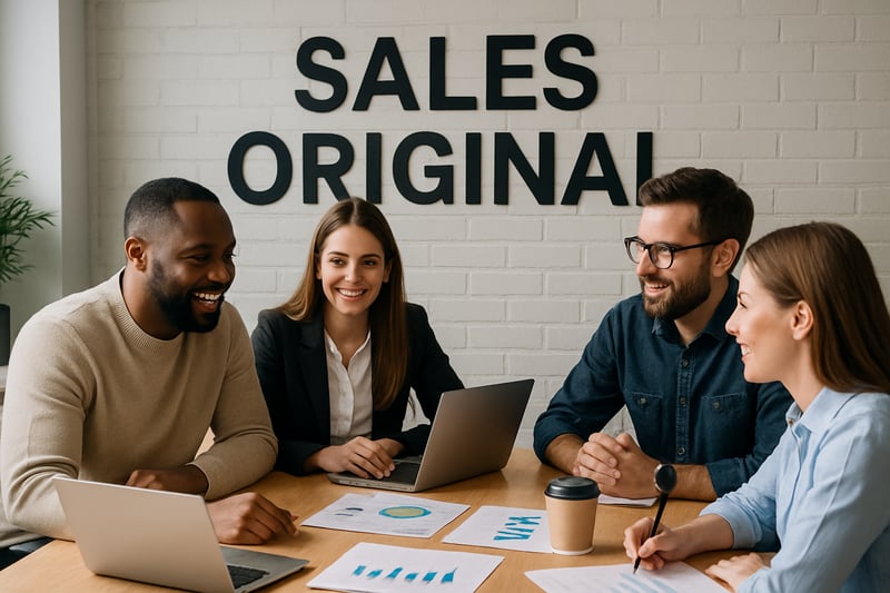 Team of sales and marketing professionals collaborating at Sales Original